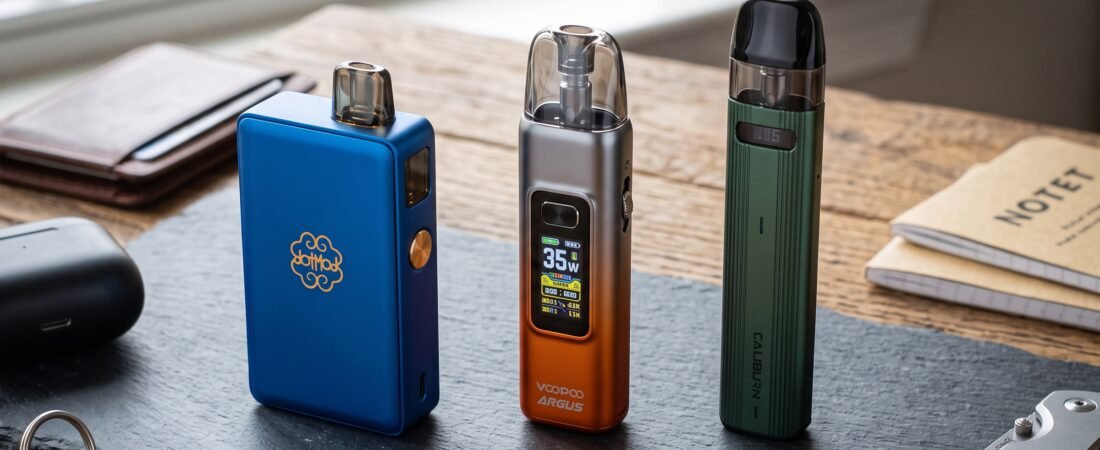 The Top 3 Daily-Carry Vapes of the Year: dotmod dotPod Max, VOOPOO Argus G4, and Uwell Caliburn G5